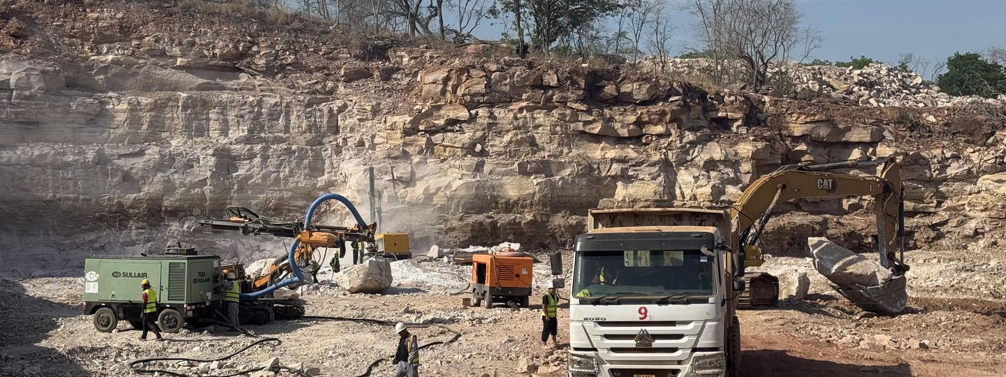 Excavation at the dam's left abutment, 21 September 2026