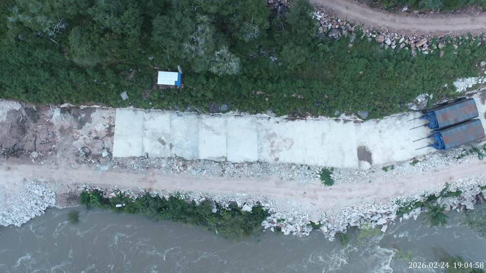 Culvert bedding concrete pour, February 2026