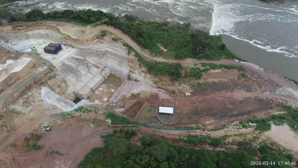 Powerhouse and tailrace excavation, March 2026