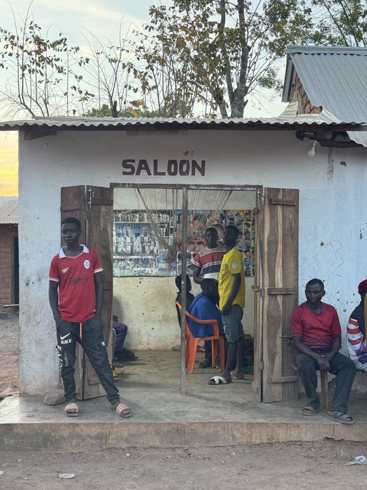 A painted barber shop front