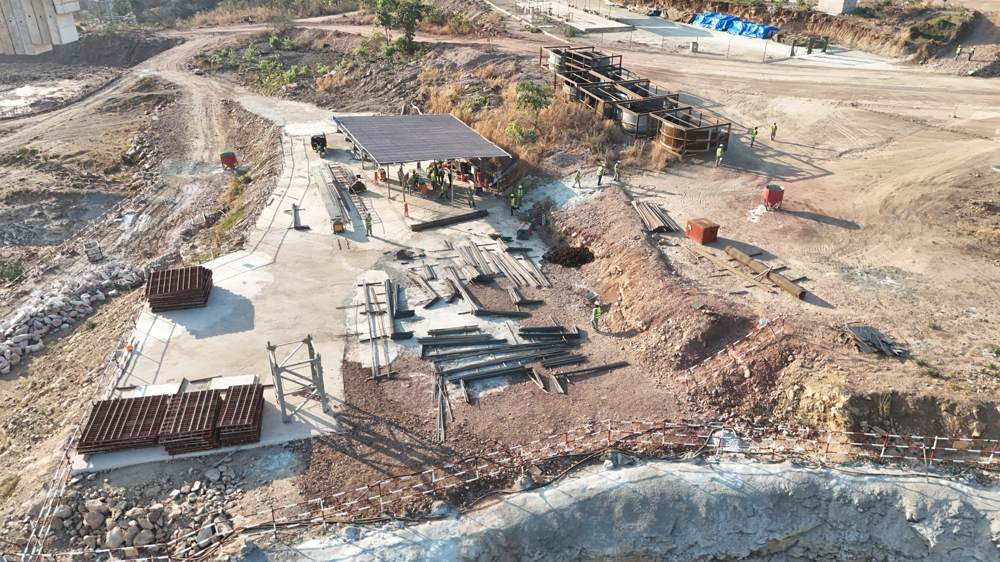 Rebar fabrication yard