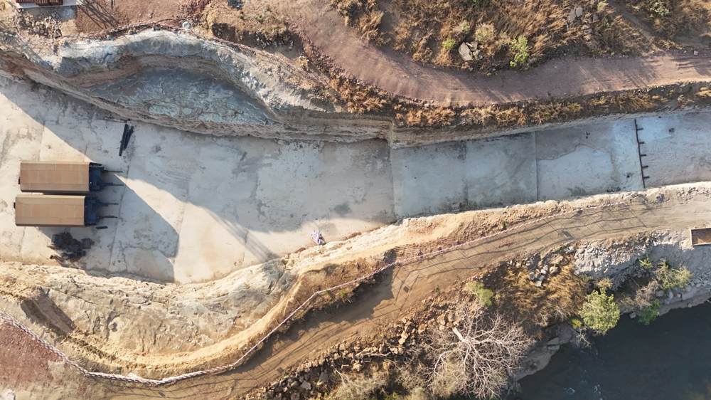 Surge shaft and the headrace culvert alignment